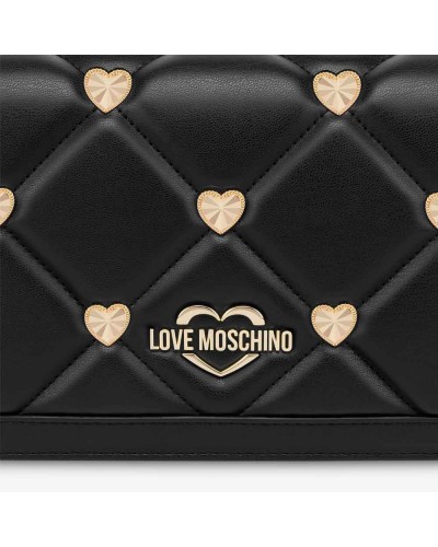 Bolso Love Moschino Clutch Acolchado Negro