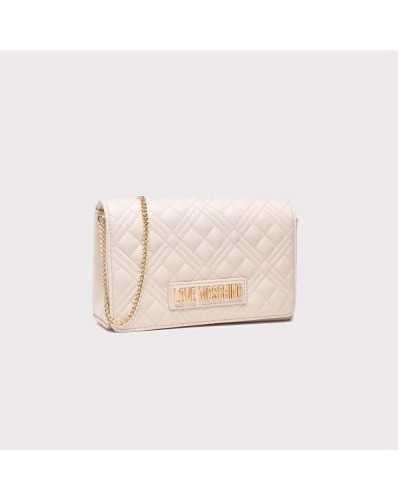 Love Moschino Quilted Bolso De Mano Con Bandolera De Cadena marfil JC4079PP0ILA0110