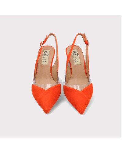 zapato de salon ezzio ante naranja -52501