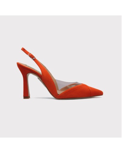 zapato de salon ezzio ante naranja -52501