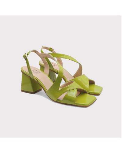 comprar sandalia joni para mujer tacon 5,5 cm en color verde