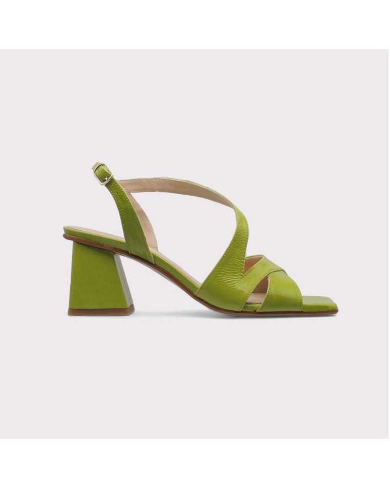 comprar sandalia joni para mujer tacon 5,5 cm en color verde