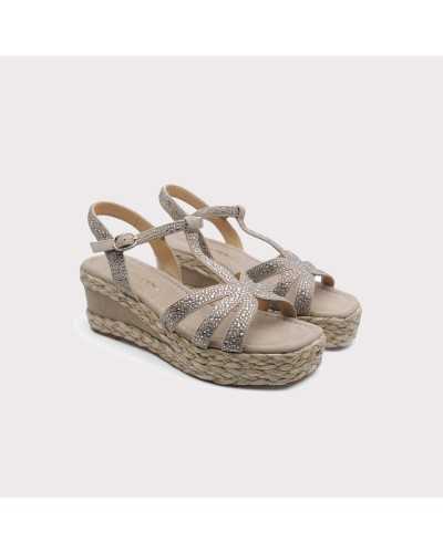 Comprar CUÑA MEDIA TIRAS PEDRERIA online taupe