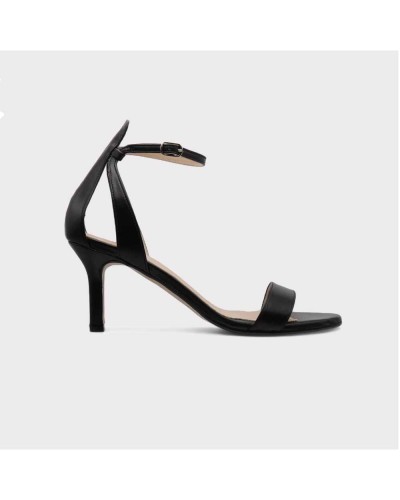 Sandalias en piel de color negro | Joni Zapatos de mujer online