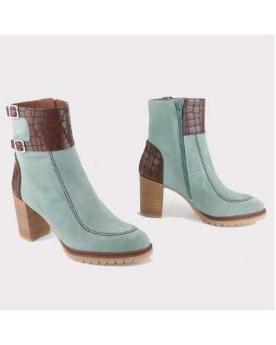 botin joni tacon ancho y plataforma jade 27004