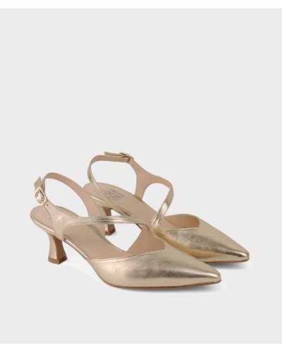 Zapato Destalonado en Champán Joni modelo 28263