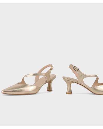 Zapato Destalonado en Champán Joni modelo 28263