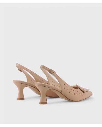 zapato de salon color nude tacon 6,5cm