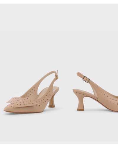 zapato de salon color nude tacon 6,5cm