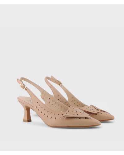 zapato de salon color nude tacon 6,5cm
