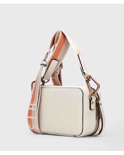 Bolso pequeño versátil con cremallera dorada y logo en relieve – Hispanitas