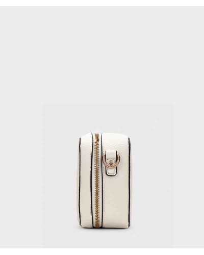Bolso pequeño versátil con cremallera dorada y logo en relieve – Hispanitas
