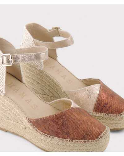 Alhamas – Cuñas Marrón Bronce con Plataforma y Pulsera