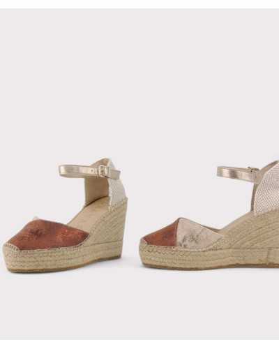 Alhamas – Cuñas Marrón Bronce con Plataforma y Pulsera