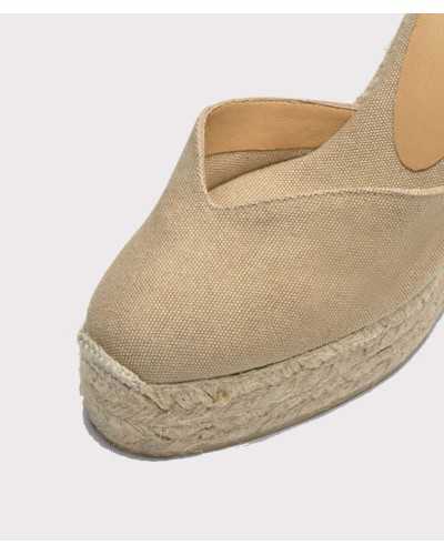Castañer Chiara Sand – Alpargatas con cuña de 11 cm