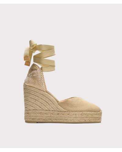 Castañer Chiara Sand – Alpargatas con cuña de 11 cm