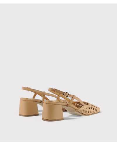 zapatos trenzados camel pedro miralles tacon 6cm