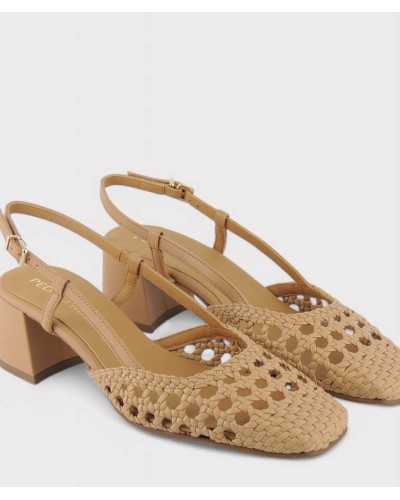 zapatos trenzados camel pedro miralles tacon 6cm