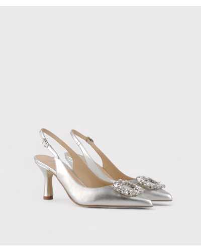 zapato tacon dibia plata para mujer