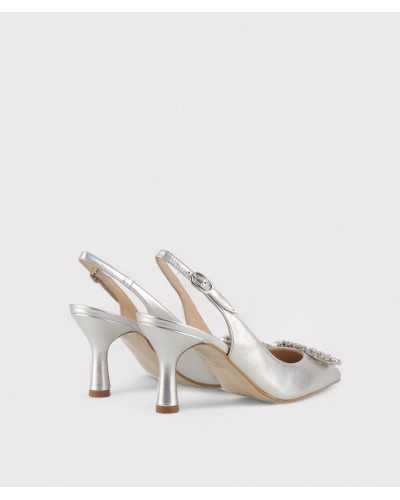 zapato tacon dibia plata para mujer