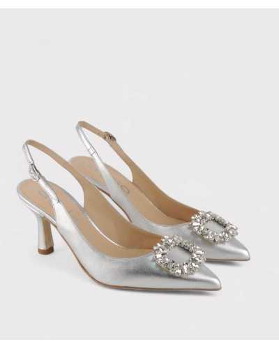 zapato tacon dibia plata para mujer