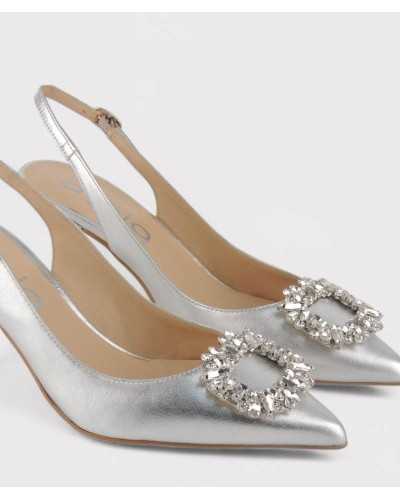 zapato tacon dibia plata para mujer