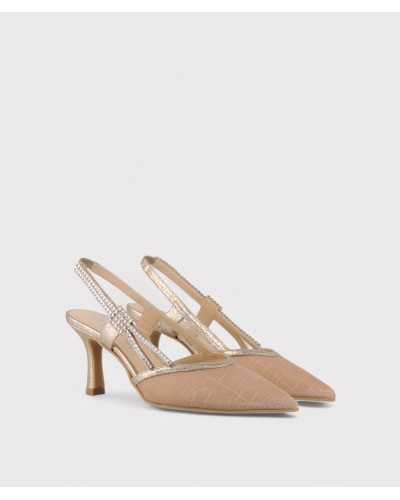 zapato ceremonia oro rosa tacon 8 cm piel