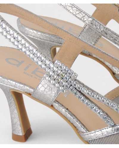 Zapato dibia plata con pedrería