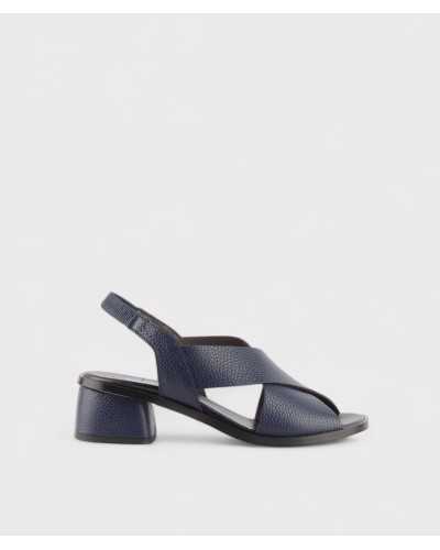 Sandalia azul marino Plumers, con plantilla de gel y calce rápido