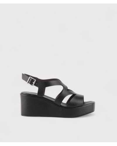 Sandalia plumers negra sin costuras de Plumers