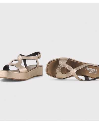 Sandalia dorada Plumers