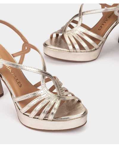 Sandalias doradas Pedro Miralles – Modelo Piles
