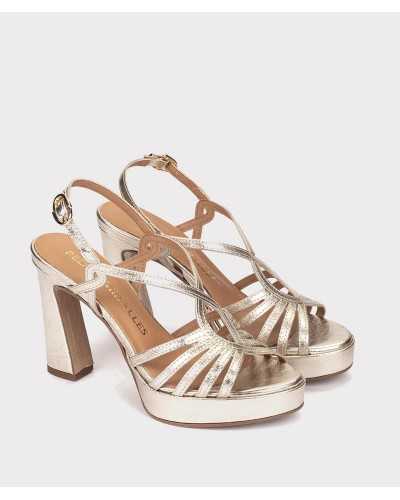 Sandalias doradas Pedro Miralles – Modelo Piles