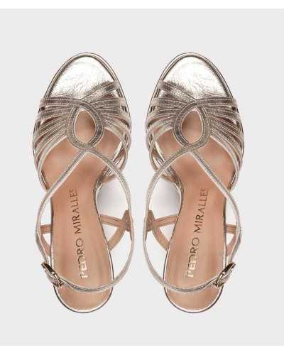 Sandalias doradas Pedro Miralles – Modelo Piles