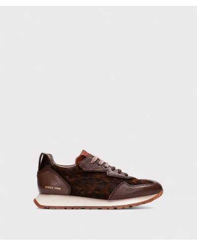 Zapatilla Hispanitas Kansas Leopardo lateral derecho marrón