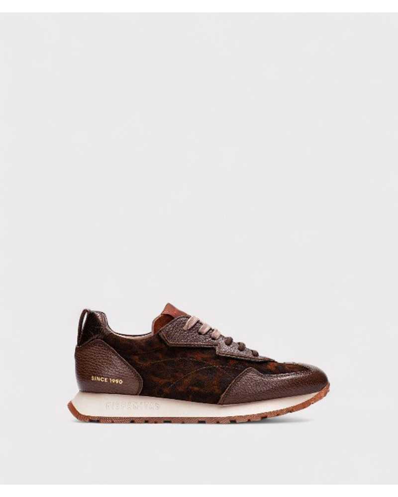 Zapatilla Hispanitas Kansas Leopardo lateral derecho marrón Zapatilla Hispanitas Kansas Leopardo lateral derecho marrón