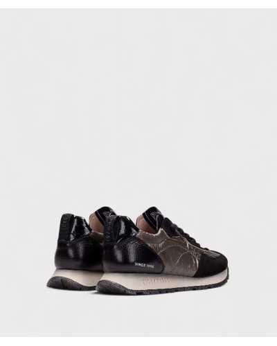 Zapatillas Hispanitas Kansas Negro Taupe vista trasera