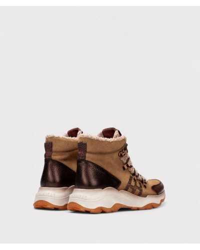 Botines Nepal Avellana Biscuit Hispanitas vista trasera marrón