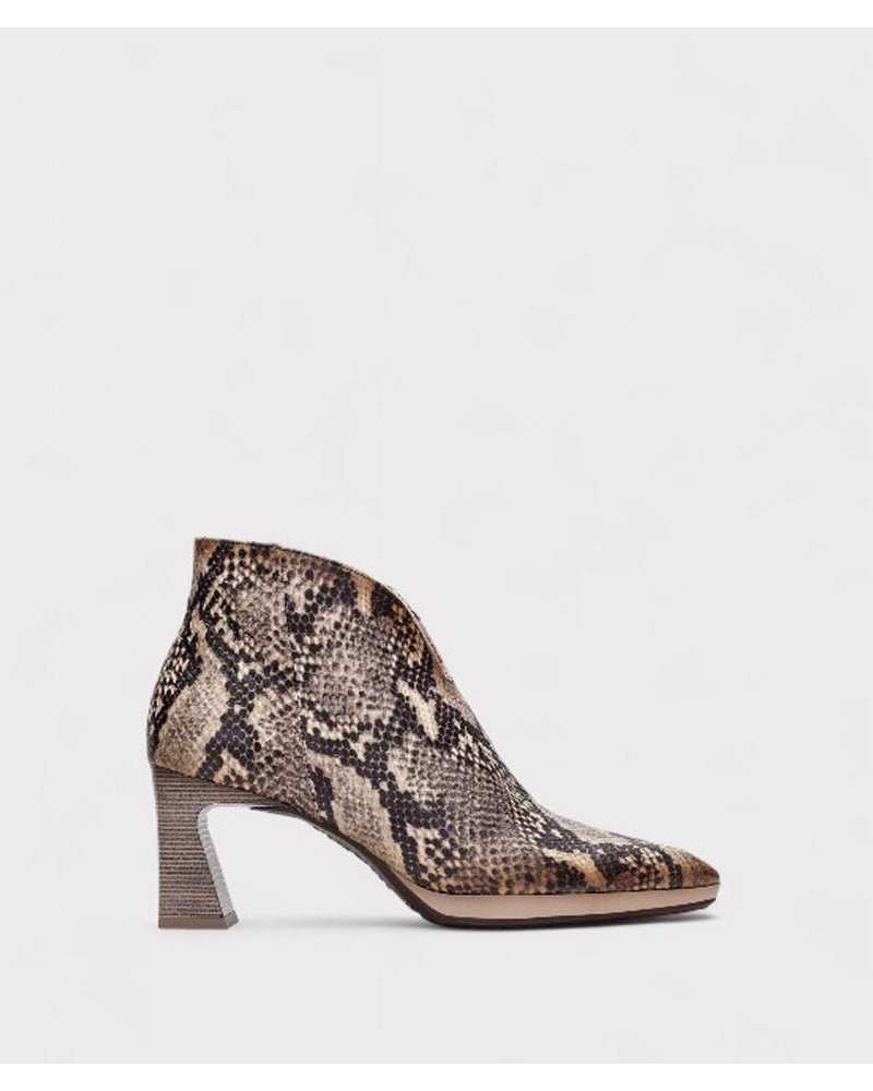 Hispanitas Botín Atlanta python taupe vista lateral