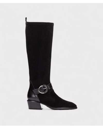 Hispanitas Bota Verona negra vista lateral caña alta