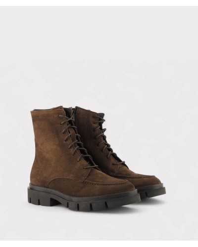 Botines Viguera modelo 8416 moka chocolate vista en ángulo frontal