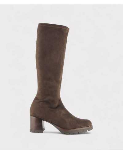 Bota Margot marrón mujer lateral tacón cómodo