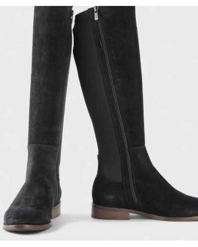 Botas planas Viguera negras con cremallera lateral