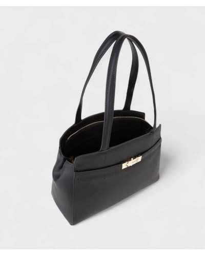 Valentino bolso shopper negro interior con cremallera