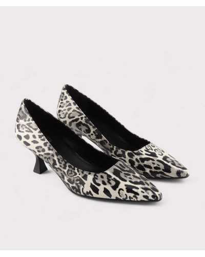 JONI salón leopardo blanco vista superior con interior en piel