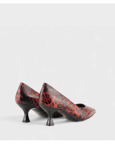 JONI zapatos salón rojos detalle tacón fino medio