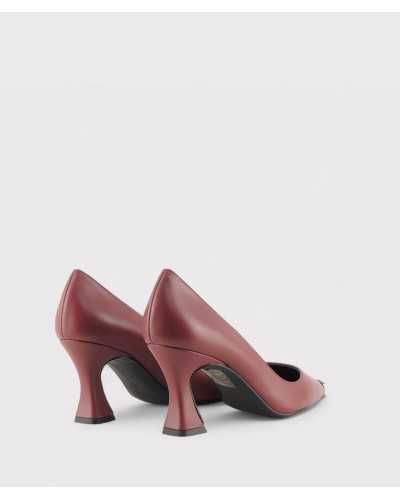 ezzio salón burdeos mujer tacón 7 cm base estable