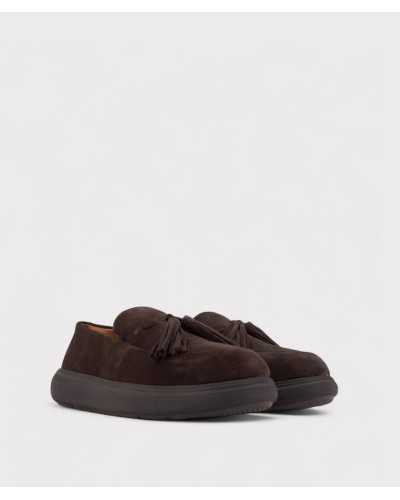 mocasines fitflop marrón chocolate, par completo de serraje