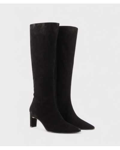 botas JONI serraje negro, vista frontal pareja