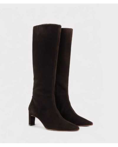 botas JONI serraje moca, vista frontal pareja